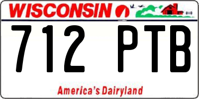 WI license plate 712PTB