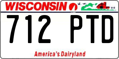 WI license plate 712PTD