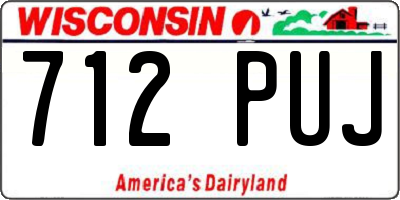 WI license plate 712PUJ