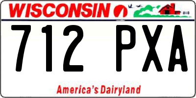 WI license plate 712PXA