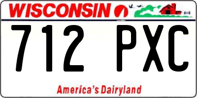 WI license plate 712PXC