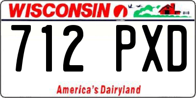 WI license plate 712PXD