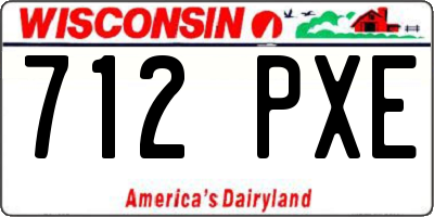 WI license plate 712PXE