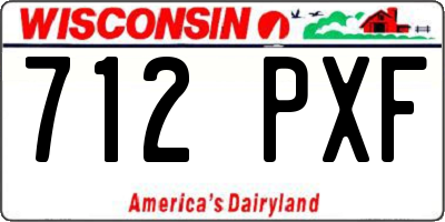 WI license plate 712PXF
