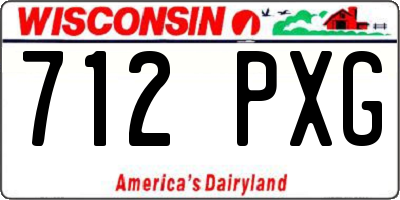 WI license plate 712PXG