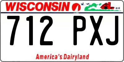 WI license plate 712PXJ