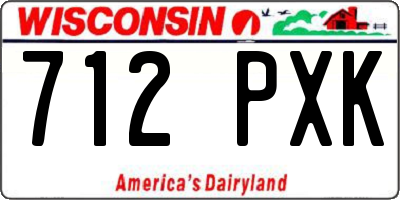 WI license plate 712PXK