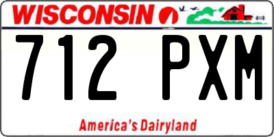 WI license plate 712PXM