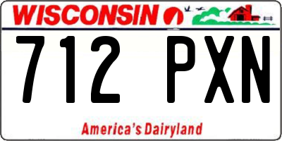 WI license plate 712PXN