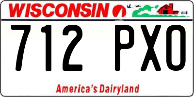 WI license plate 712PXO