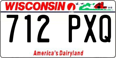 WI license plate 712PXQ