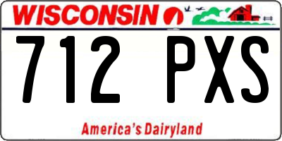 WI license plate 712PXS