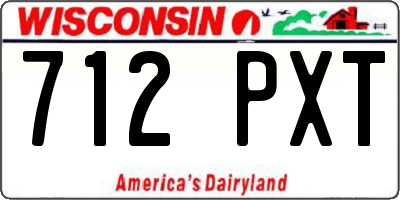 WI license plate 712PXT