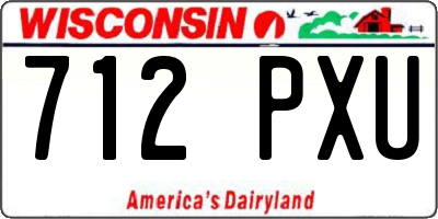 WI license plate 712PXU