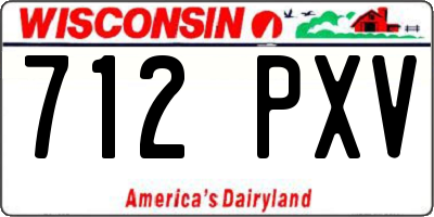 WI license plate 712PXV