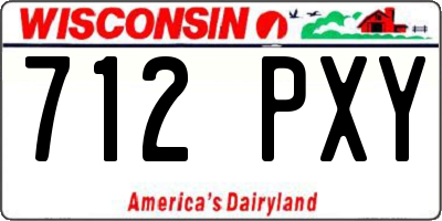 WI license plate 712PXY