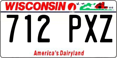 WI license plate 712PXZ
