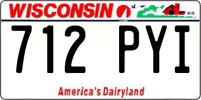 WI license plate 712PYI