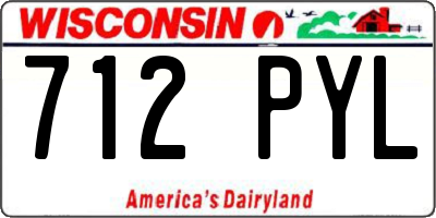 WI license plate 712PYL