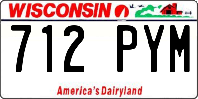 WI license plate 712PYM