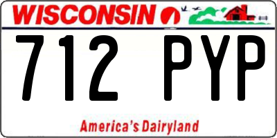 WI license plate 712PYP