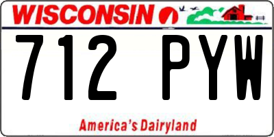 WI license plate 712PYW
