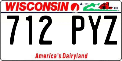 WI license plate 712PYZ