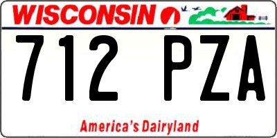 WI license plate 712PZA