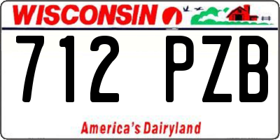 WI license plate 712PZB