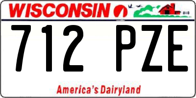 WI license plate 712PZE