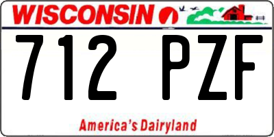WI license plate 712PZF