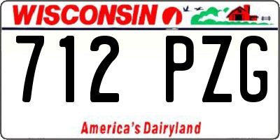 WI license plate 712PZG