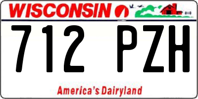 WI license plate 712PZH