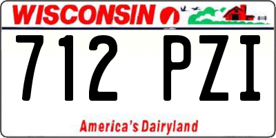 WI license plate 712PZI