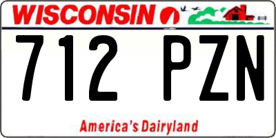 WI license plate 712PZN