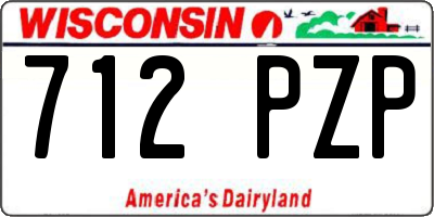WI license plate 712PZP