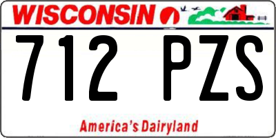 WI license plate 712PZS
