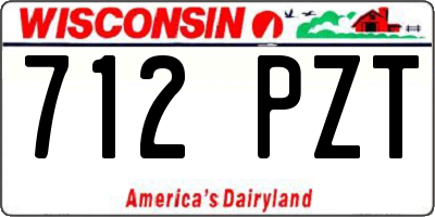 WI license plate 712PZT