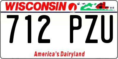 WI license plate 712PZU