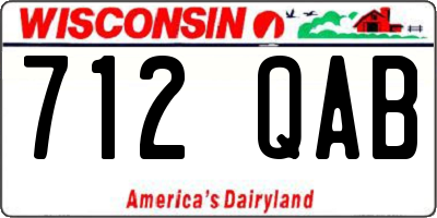 WI license plate 712QAB
