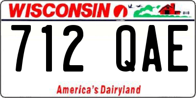 WI license plate 712QAE