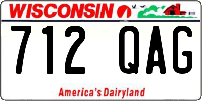 WI license plate 712QAG