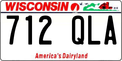WI license plate 712QLA