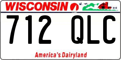 WI license plate 712QLC