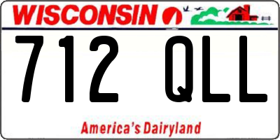 WI license plate 712QLL