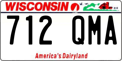 WI license plate 712QMA