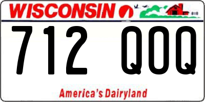 WI license plate 712QOQ