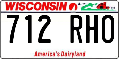 WI license plate 712RHO