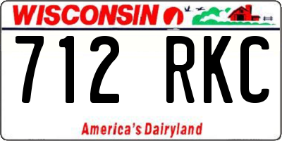 WI license plate 712RKC