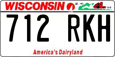 WI license plate 712RKH